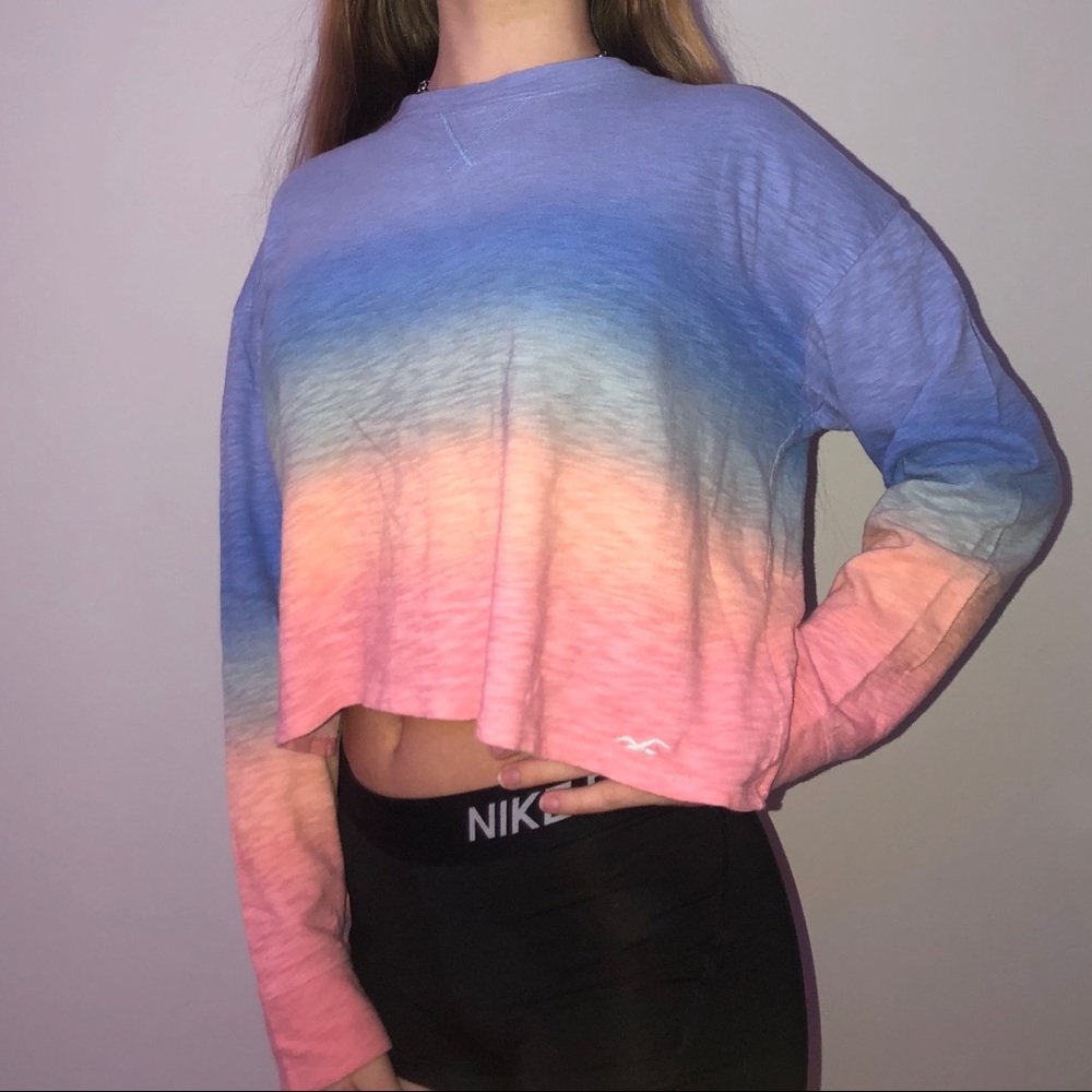 Hollister Rainbow Cropped Longsleeve